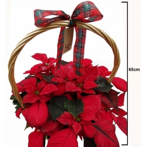 Poinsettia Basket